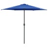 Parasol de jardin et mât en aluminium 270x246 cm Bleu azuré 537821537821