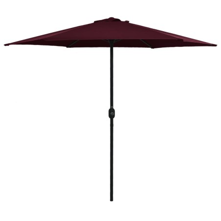 Parasol de jardin et mât en aluminium 270x246 cm rouge bordeaux 537824537824