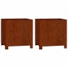 Jardinières avec pieds 2 pcs Rouillé 40x40x40 cm Acier corten 537827537827