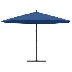 Parasol de jardin en porte-à-faux avec mât en aluminium bleu 537832537832