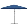 Parasol de jardin en porte-à-faux avec mât en aluminium bleu 537832537832