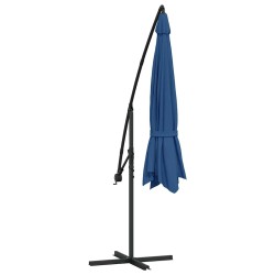 Parasol de jardin en porte-à-faux avec mât en aluminium bleu 537832537832