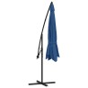Parasol de jardin en porte-à-faux avec mât en aluminium bleu 537832537832