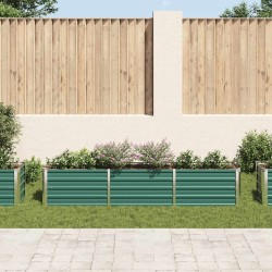Lit surélevé de jardin Acier galvanisé 240x40x45 cm Vert 537834537834