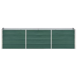 Lit surélevé de jardin Acier galvanisé 240x40x45 cm Vert 537834537834