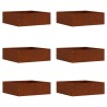 Bordure de Pelouse 6 pcs Rouillé 40 x 40 x 13 cm 537835537835