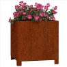 Jardinière avec pieds Rouillé 40x40x40 cm Acier corten 537837537837