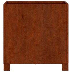 Jardinière avec pieds Rouillé 40x40x40 cm Acier corten 537837537837