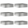 Bordure de Pelouse 6 pcs Argent 40 x 40 x 13 cm Acier galvanisé 537839537839