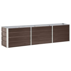 Lit surélevé de jardin Acier galvanisé 240x40x45 cm Marron 537840537840