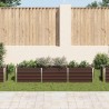 Lit surélevé de jardin Acier galvanisé 240x40x45 cm Marron 537840537840
