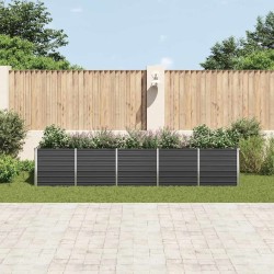 Lit surélevé de jardin Acier galvanisé 400x80x77 cm Anthracite 537841537841