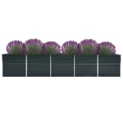 Lit surélevé de jardin Acier galvanisé 400x80x77 cm Anthracite 537841537841