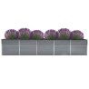 Lit surélevé de jardin Acier galvanisé 400x80x45 cm Gris 537843537843