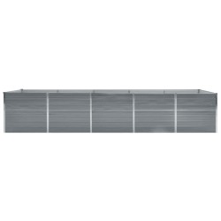 Lit surélevé de jardin Acier galvanisé 400x80x45 cm Gris 537843537843