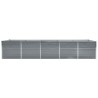 Lit surélevé de jardin Acier galvanisé 400x80x45 cm Gris 537843537843