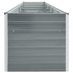 Lit surélevé de jardin Acier galvanisé 400x80x45 cm Gris 537843537843