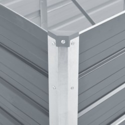 Lit surélevé de jardin Acier galvanisé 400x80x45 cm Gris 537843537843