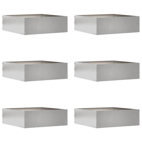 Bordure de Pelouse 6 pcs Argent 40 x 40 x 13 cm 537844537844