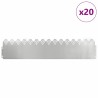 Bordures de pelouse 20 pcs Argent 103 x 0,05 x 22 cm 537845537845