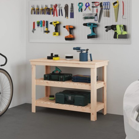 Banc de travail 110,5x50x80 cm Bois de pin massif 537847537847