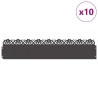 Bordures de pelouse 10 pcs Noir 103 x 0,05 x 22 cm Acier 537848537848