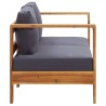Banc de jardin avec coussins 140 cm Bois d'acacia solide Gris 537852537852
