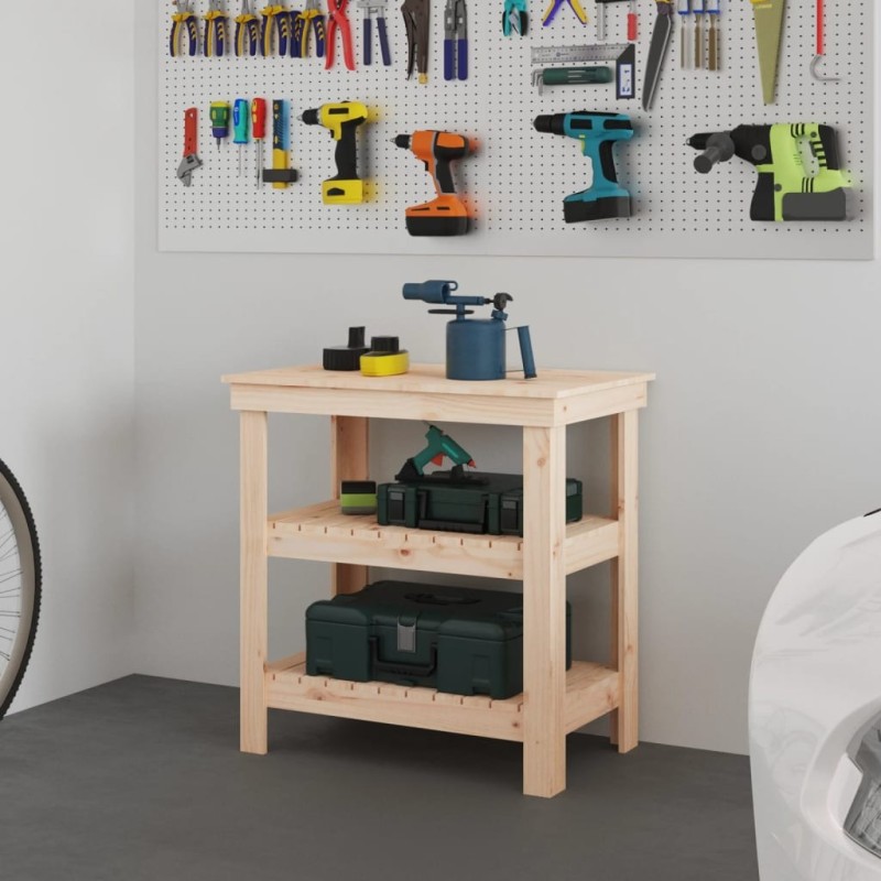 Banc de travail 78,5x50x80 cm Bois de pin massif 537853537853