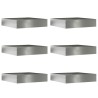 Bordure de Pelouse 6 pcs Argent 60 x 60 x 13 cm Acier galvanisé 537855537855