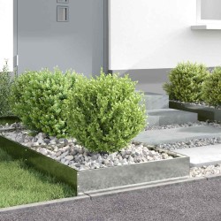 Bordure de Pelouse 6 pcs Argent 60 x 60 x 13 cm Acier galvanisé 537855537855