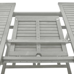 Table de jardin Gris 200x100x75 cm Bois d'acacia massif 537857537857