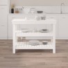 Banc de travail Blanc 110,5x50x80 cm Bois de pin massif 537861537861
