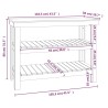 Banc de travail Blanc 110,5x50x80 cm Bois de pin massif 537861537861