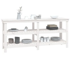 Banc de travail Blanc 181x50x80 cm Bois de pin massif 537863537863