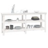 Banc de travail Blanc 181x50x80 cm Bois de pin massif 537863537863