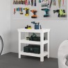Banc de travail Blanc 78,5x50x80 cm Bois de pin massif 537864537864