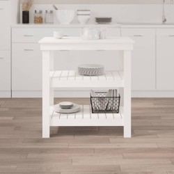 Banc de travail Blanc 78,5x50x80 cm Bois de pin massif 537864537864