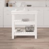 Banc de travail Blanc 78,5x50x80 cm Bois de pin massif 537864537864