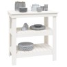 Banc de travail Blanc 78,5x50x80 cm Bois de pin massif 537864537864