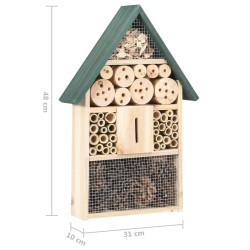 Hôtel à insectes 31x10x48 cm Bois de sapin 537865537865