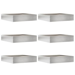 Bordure de Pelouse 6 pcs Argent 60 x 60 x 13 cm 537867537867