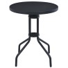 Table de jardin Noir 80 cm Acier et verre 537868537868