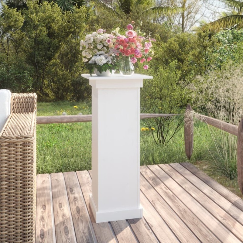 Support à fleurs Blanc 40x40x90 cm Bois de pin solide 537869537869