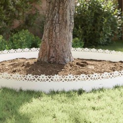 Bordures de pelouse 10 pcs Blanc 103 x 0,05 x 22 cm Acier 537872537872