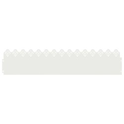 Bordures de pelouse 30 pcs Blanc 103 x 0,05 x 22 cm Acier 537882537882