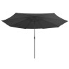 Parasol de jardin avec mât en métal 390 cm anthracite 537883537883