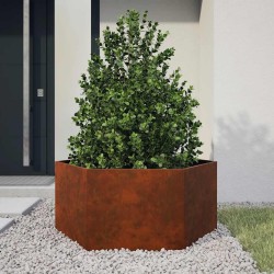 Jardinière avec pieds Rouillé 30x30x30 cm Acier corten 537884537884