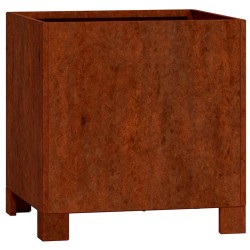Jardinière avec pieds Rouillé 30x30x30 cm Acier corten 537884537884