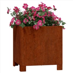 Jardinière avec pieds Rouillé 30x30x30 cm Acier corten 537884537884