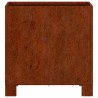 Jardinière avec pieds Rouillé 30x30x30 cm Acier corten 537884537884